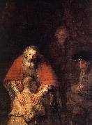 REMBRANDT Harmenszoon van Rijn The Return of the Prodigal Son (detail) Spain oil painting artist